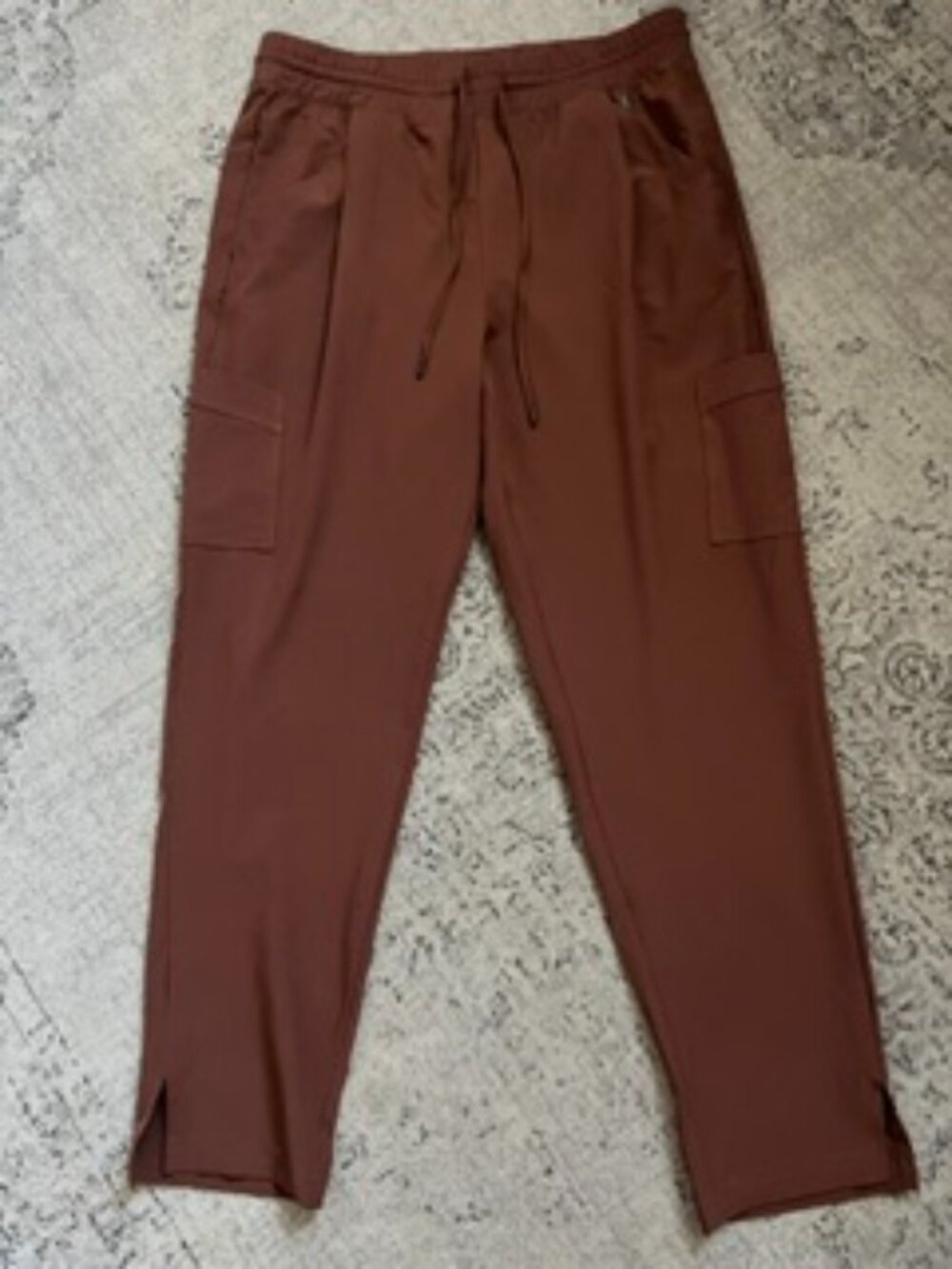 🧡3/$15 Apana Lightweight Cargo Jogger Pants Elastic Drawstring Waist Women's M